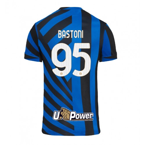 Fotballdrakt Herre Inter Milan Alessandro Bastoni #95 Hjemmedrakt 2024-25 Kortermet